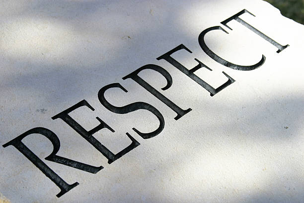 Character traits series - RESPECT stock photo