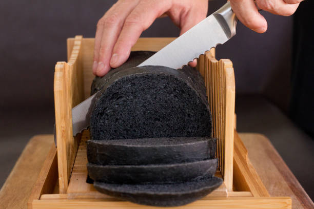 Charcoal Bread Loaf stock photo