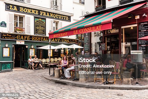 istock Charming restaurant Le Consulat on the Montmartre hill. Paris, France 951904624