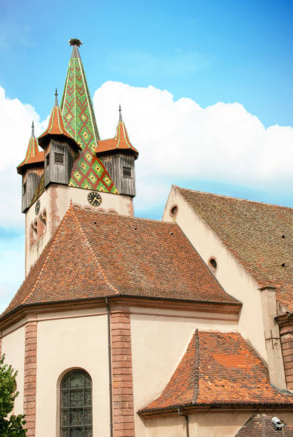 Chatenoix. Church of St. George. Alsace, Bas Rhin Shooting in natural light at zoom 18/135, 200, f 16, 1/160 second bas rhin stock pictures, royalty-free photos & images