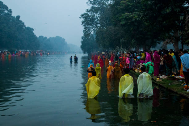 Chath Puja celebrations near India Gate Chhath is an ancient Hindu Vedic festival historically native to the Indian subcontinent, more specifically, the Indian states of Bihar, Jharkhand and Uttar Pradesh and the Madhesh region of Nepal. chhath stock pictures, royalty-free photos & images