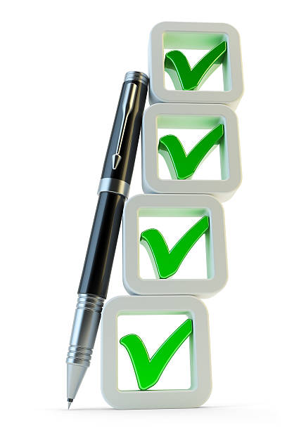 Checklist with checkboxes icon stock photo