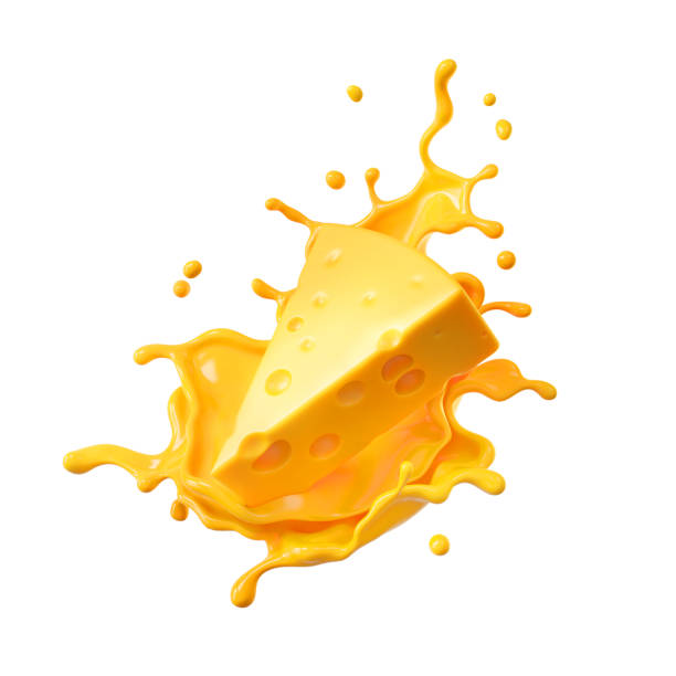 Cheese sauce splashin stock photo
