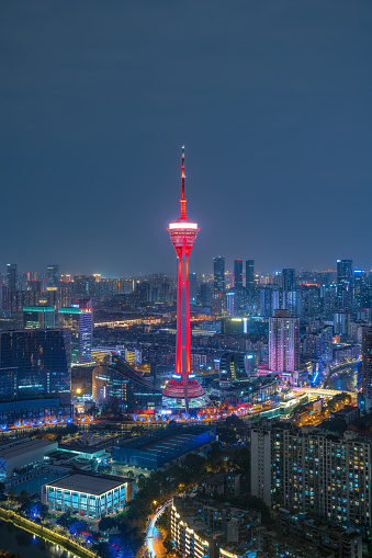 Chengdu City Skyline at night