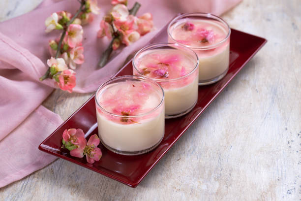 Cherry Blossom Desserts stock photo