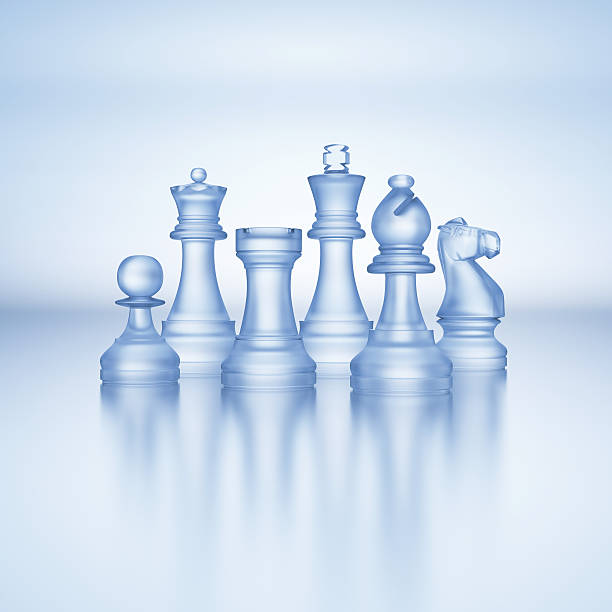 Chess Pieces of Glass XL+ stock photo
