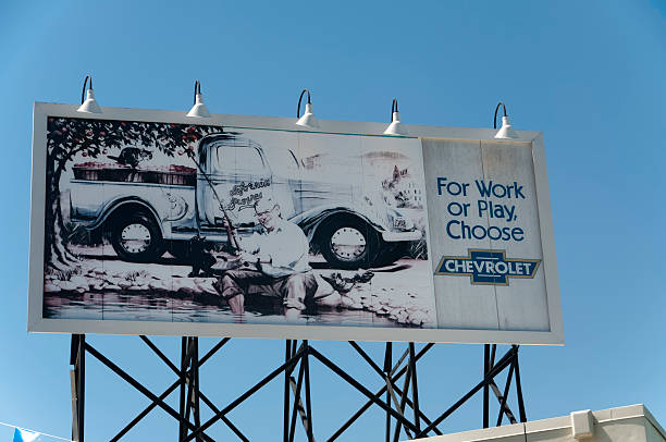 Chevrolet Billboard - 1950's Style stock photo