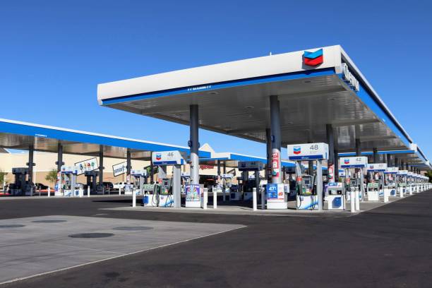 Chevron Gas Station Jean Nevada stock photo