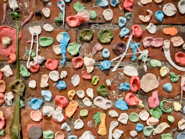 Chewing Gum Wall stock photo