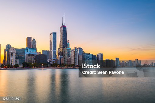 istock Chicago, Illinois, USA downtown skyline from Lake Michigan 1284404391