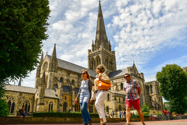 Chichester Cathedral England stock photo