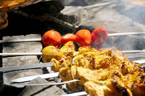 Chicken BBQ & Iranian Food & Grilled chicken stock photo