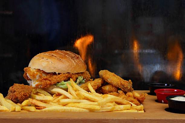 Chicken Burger Sandwich stock photo
