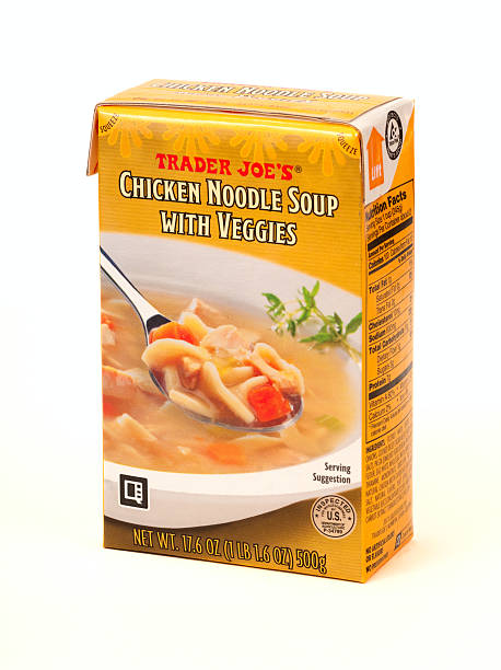 Chicken noodle soup stock photo