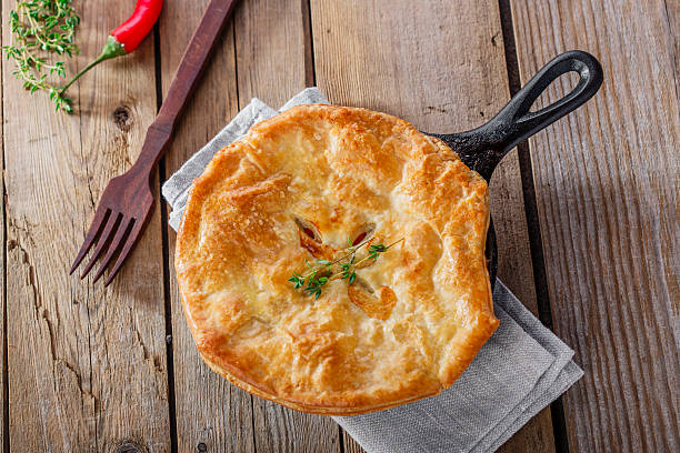 chicken pot pie chicken pot pie meat pie stock pictures, royalty-free photos & images
