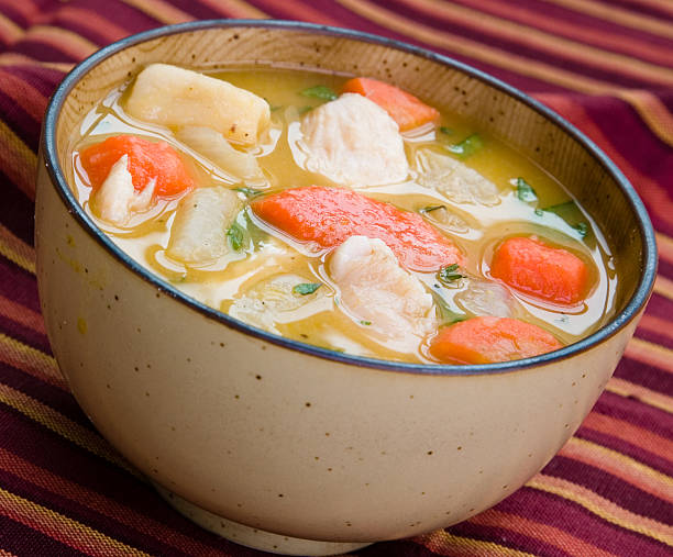 Chicken Soup - Caribbean Style stock photo