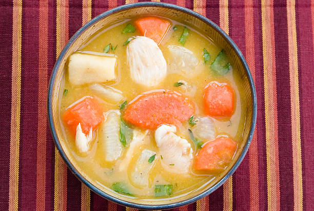 Chicken Soup - Caribbean Style stock photo