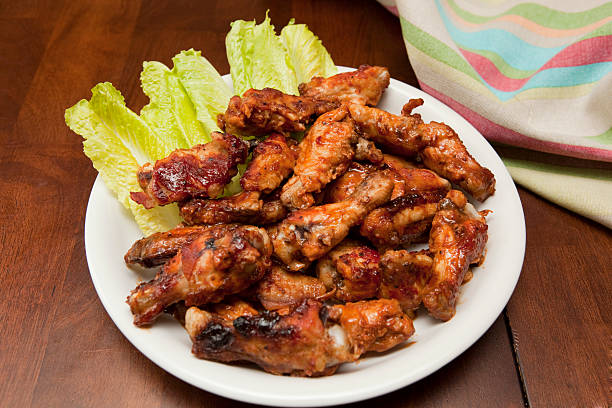 BBQ Chicken Wings stock photo