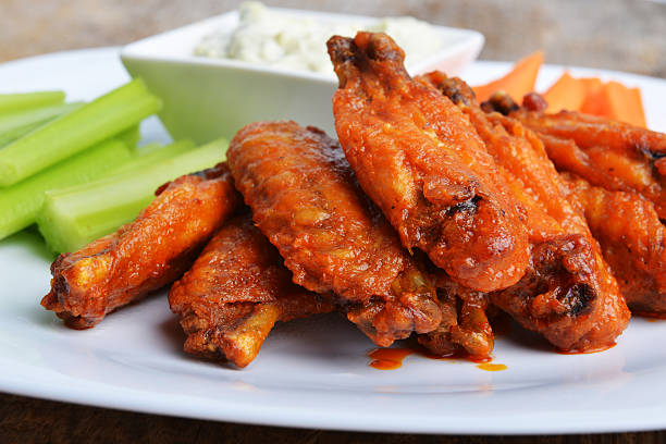 chicken wings stock photo