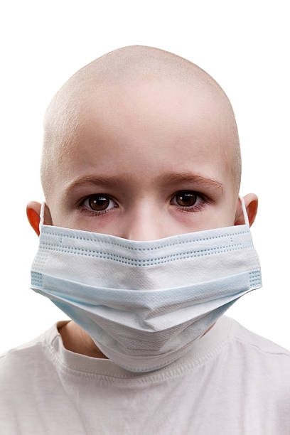 Child in medicine mask stock photo