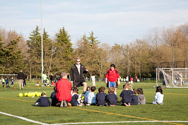 Children Soccer Practice stock photo