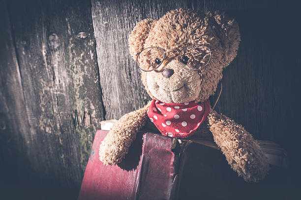 Teddy Bear Wearing Glasses And Reading A Book Stock Photos, Pictures & Royalty-Free Images - iStock