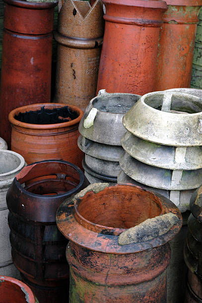 Chimney Pots stock photo