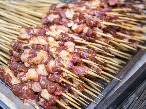 Chinese Halal Cuisine: Raw Shish Kebab(Not Roasted)