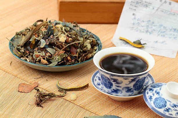 Chinese herbal medicine stock photo
