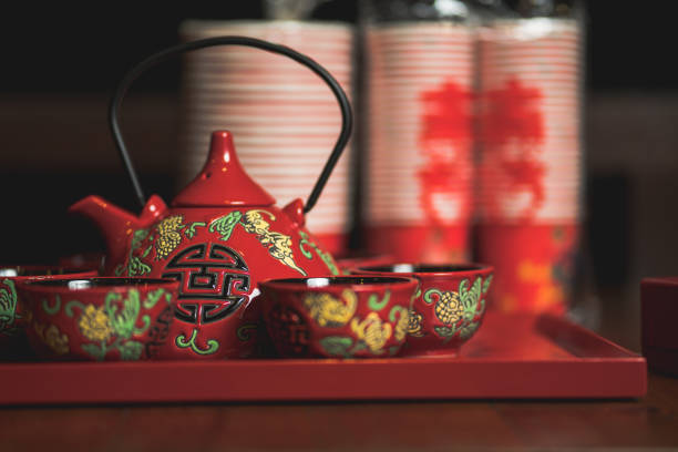 Chinese wedding tea ceremony stock photo