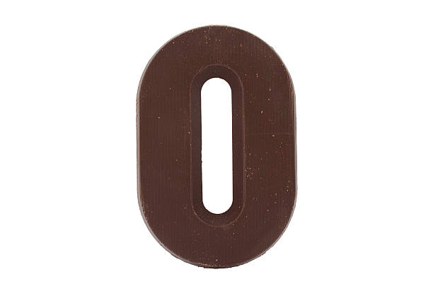 chocolate alphabet - letter o - chocoladeletter stockfoto's en -beelden