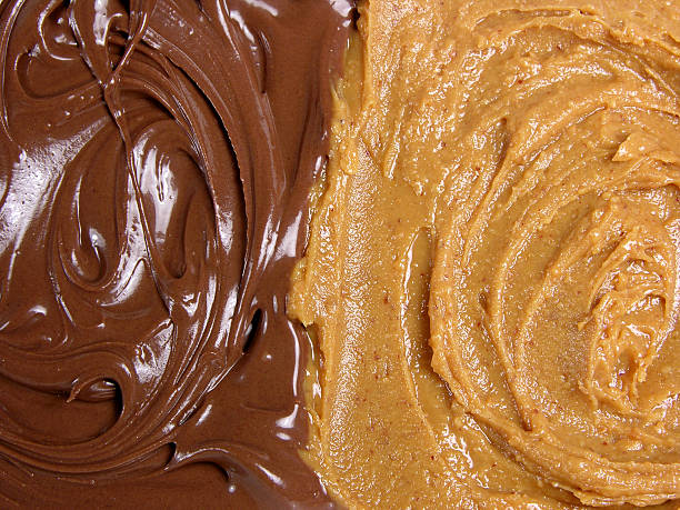 Chocolate and peanut butter stock photo