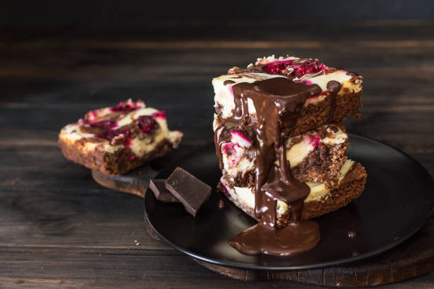 chocolate cheesecake layered with brownie and dark cherrie chocolate picture | Stay at Home Mum.com.au