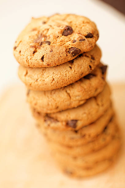 Chocolate chip cookies (xxxl) Close up image of chocolate chip cookies semi sweet chocolate stock pictures, royalty-free photos & images