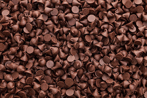 Chocolate chips stock photo