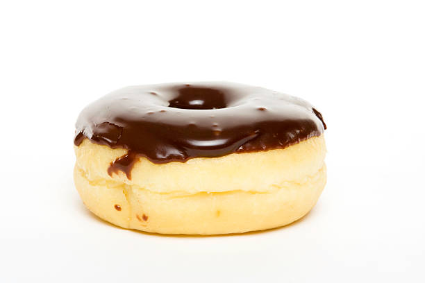 Chocolate Dipped Donut stock photo