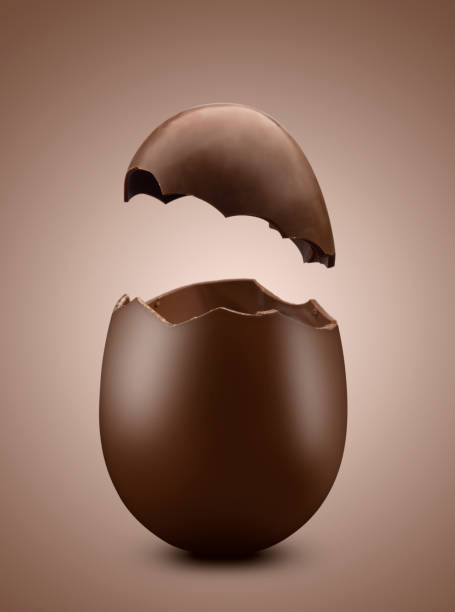chocolate easter egg stock photo