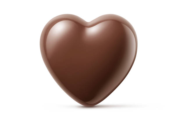 Chocolate heart Chocolate heart isolated on a white background. semi sweet chocolate stock pictures, royalty-free photos & images