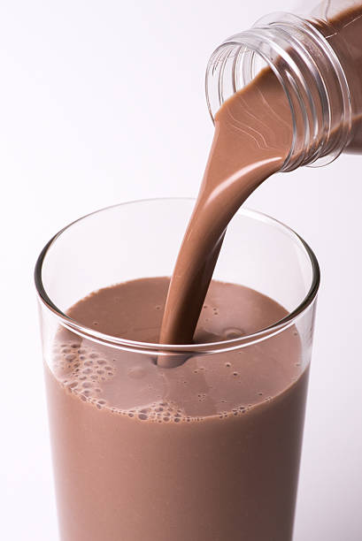 Chocolate milk stock photo
