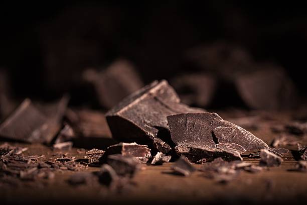 Chocolate Dark Chocolate Blocks and Pieces dark chocolate stock pictures, royalty-free photos & images
