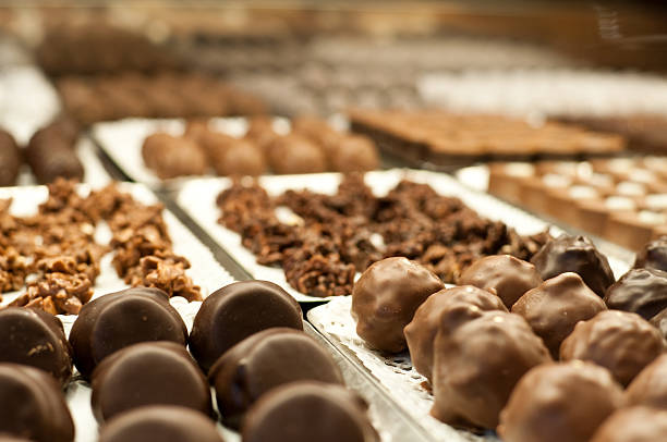 chocolate truffle  candy store stock pictures, royalty-free photos & images