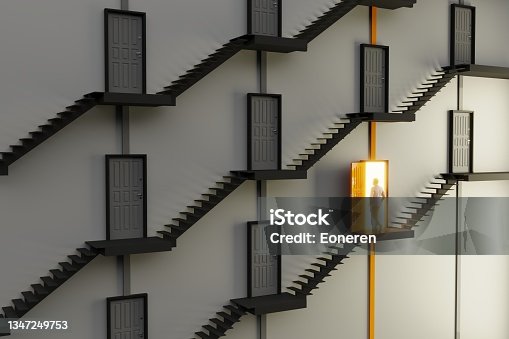 istock Choice Concept With Doors 1347249753