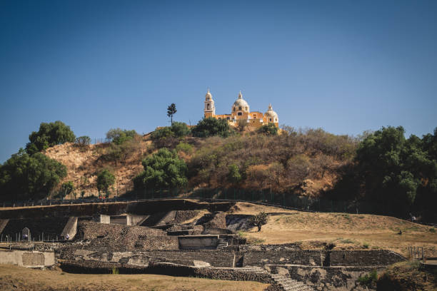 Cholula ruins, Mexico stock photo