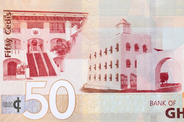 Christiansborg Castle from Ghanaian money stock photo