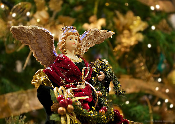 Christmas angel stock photo
