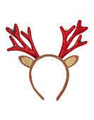 istock Christmas antler headbands on white background 1355123962