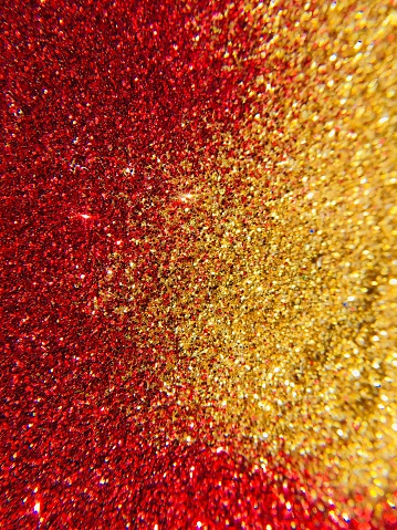 Christmas Background Red And Gold Glitter Sparkling Stock ...