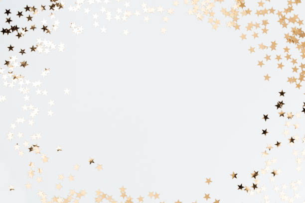 Christmas decor background. Flat lay, top view. stock photo