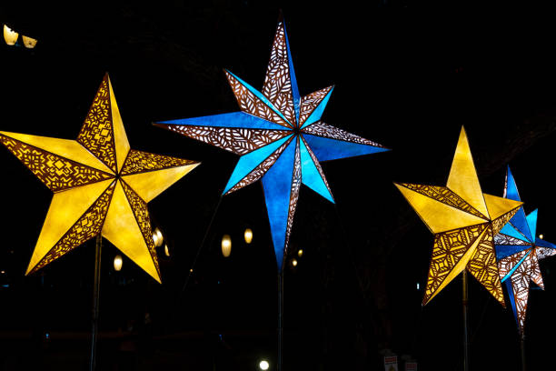 Christmas decoration at Ayala Triangle Park stock photo