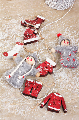 Christmas Decorations Handmade Felt Dolls With Wooden Santa Cla Stock Photo Download Image Now Istock